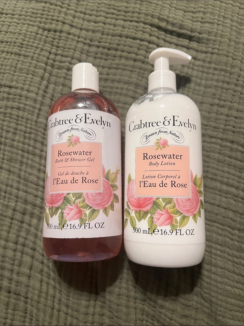 Crabtree & Evelyn Rosewater Lotion & Bath Gel set